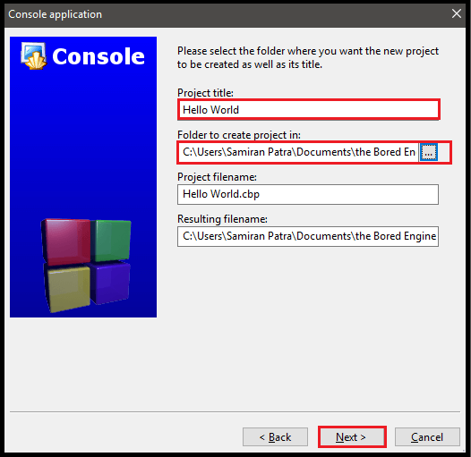 Select File Name Console Application