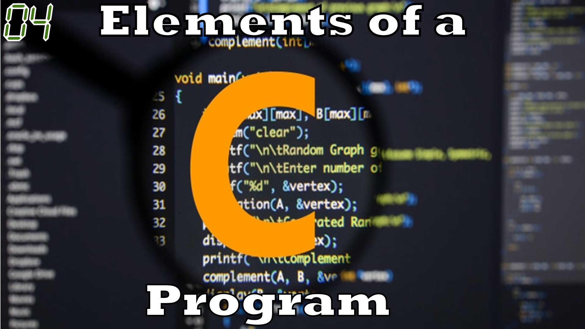 Elements of a C Program